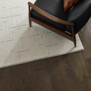 Beautiful hardwood flooring in dark stain