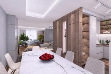 dinning room interior marble