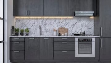 Calacatta Marble Full Backsplash