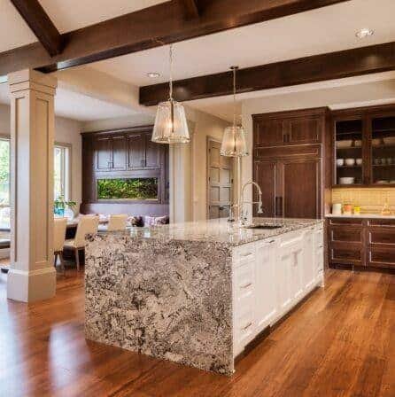 Granite countertop island