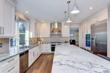 Beautiful white kitchen marble design