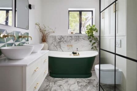 Bathroom renovation, creating a space that combines functionality and elegance.