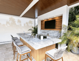 Outdoor bar for your gatherings. Explore tips and ideas for design and setup of your outdoor bar